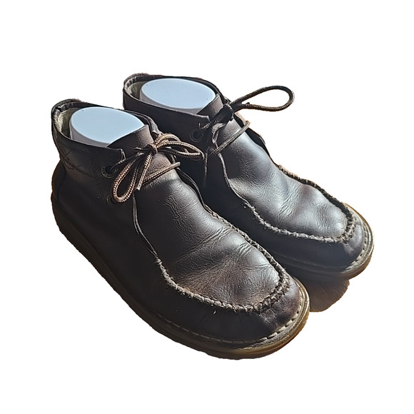 Dr. Martens Brown Leather Lace Up Moc‎ Toe Ankle Chukka Boots Men\'s Size 6